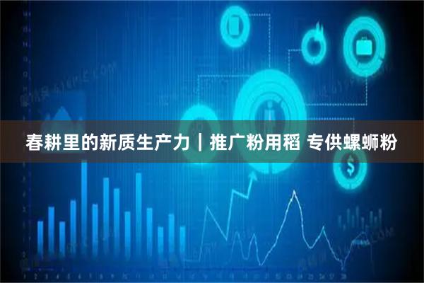 春耕里的新质生产力｜推广粉用稻 专供螺蛳粉